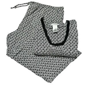 ELLEN TRACY Floral Lounge Set | Soft Rayon | L